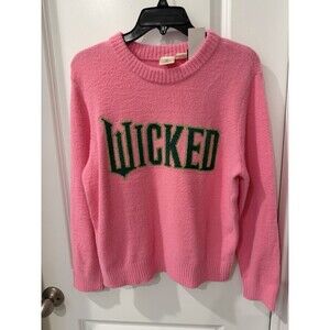 Women's Wicked Graphic Sweater Pink Size Small Rare NEW